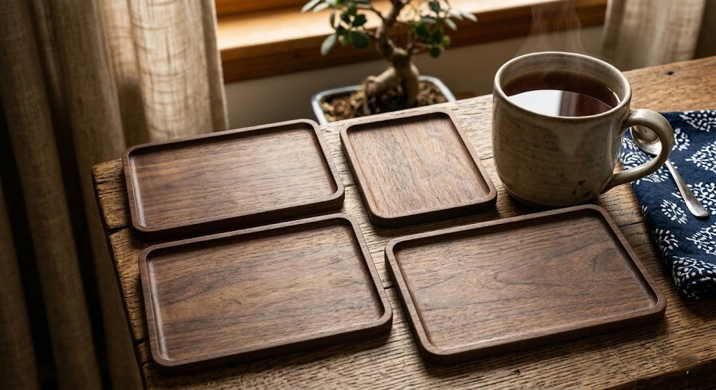 Contemporary Hand-Sanded Tea & Coffee Saucers